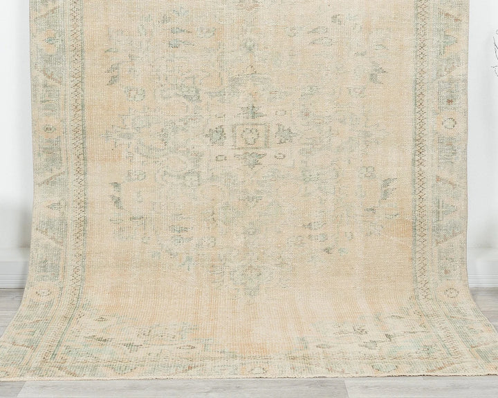 Beige Turkish Oushak Rug 5' 11" x 9' 5" Hand-Knotted | No. VR92591