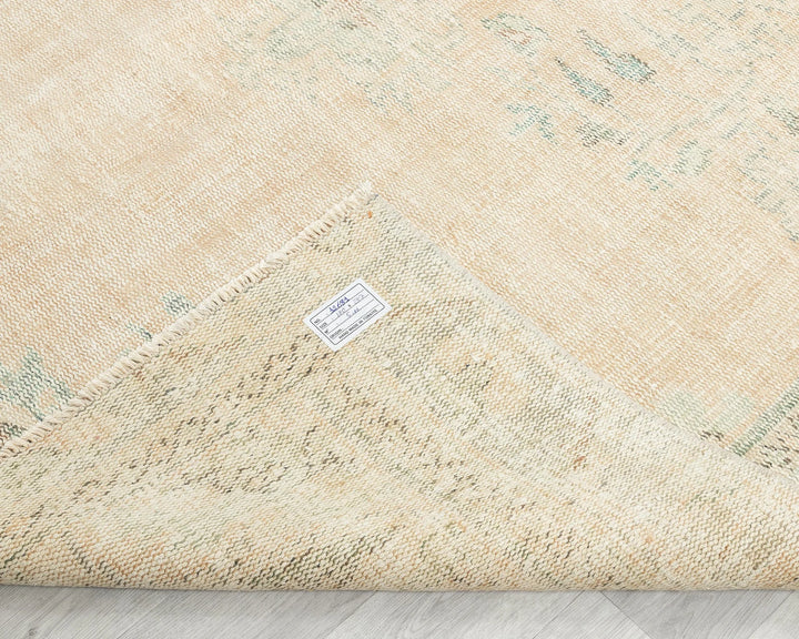 Beige Turkish Oushak Rug 5' 11" x 9' 5" Hand-Knotted | No. VR92591