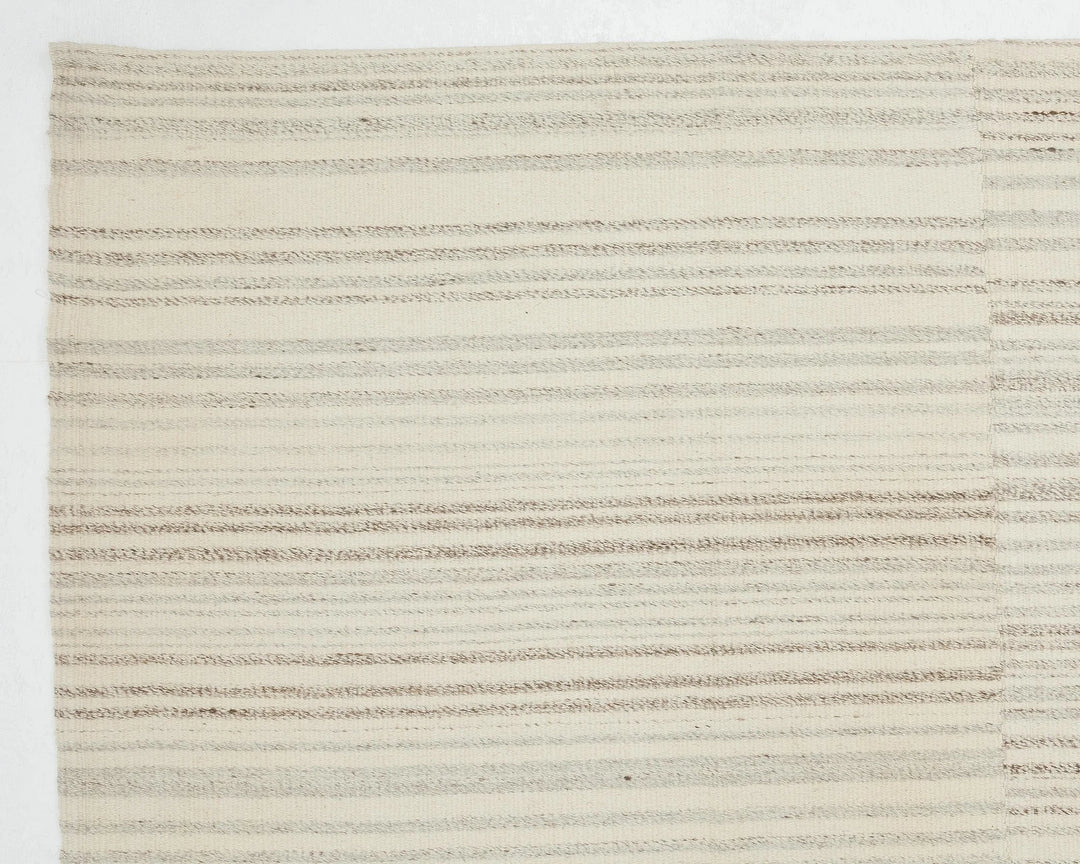Beige Turkish Kilim Rug 10' 2" x 13' 5" Flat-Weave | No. VR92908