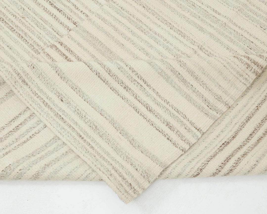 Beige Turkish Kilim Rug 10' 2" x 13' 5" Flat-Weave | No. VR92908