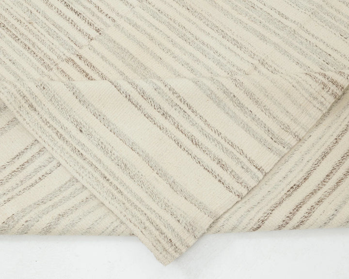 Beige Turkish Kilim Rug 10' 2" x 13' 5" Flat-Weave | No. VR92908