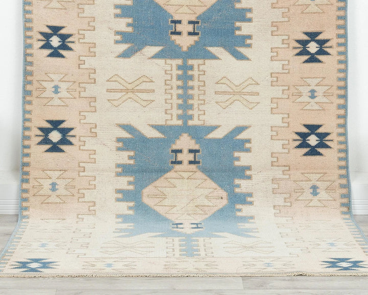 Blue Turkish Oushak Rug 3' 11" x 7' 1" Hand-Knotted | No. VR92934