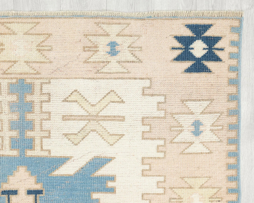 Blue Turkish Oushak Rug 3' 11" x 7' 1" Hand-Knotted | No. VR92934