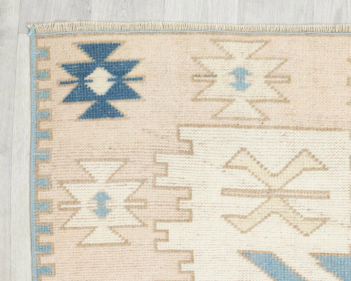 Blue Turkish Oushak Rug 3' 11" x 7' 1" Hand-Knotted | No. VR92934