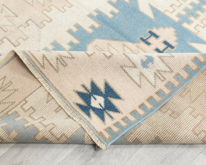 Blue Turkish Oushak Rug 3' 11" x 7' 1" Hand-Knotted | No. VR92934