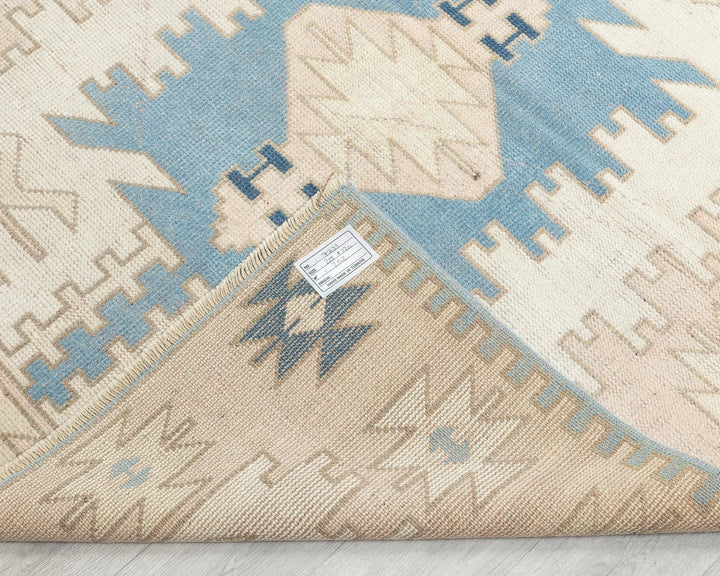 Blue Turkish Oushak Rug 3' 11" x 7' 1" Hand-Knotted | No. VR92934