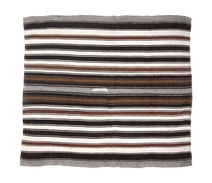 Multicolor Turkish Kilim Rug 6'7" x 7'3" Flat-Weave | No. VR92948