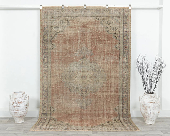 Multicolor Turkish Oushak Rug 5' 4" x 8' 5" Hand-Knotted | No. VR93101