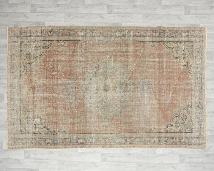 Multicolor Turkish Oushak Rug 5' 4" x 8' 5" Hand-Knotted | No. VR93101