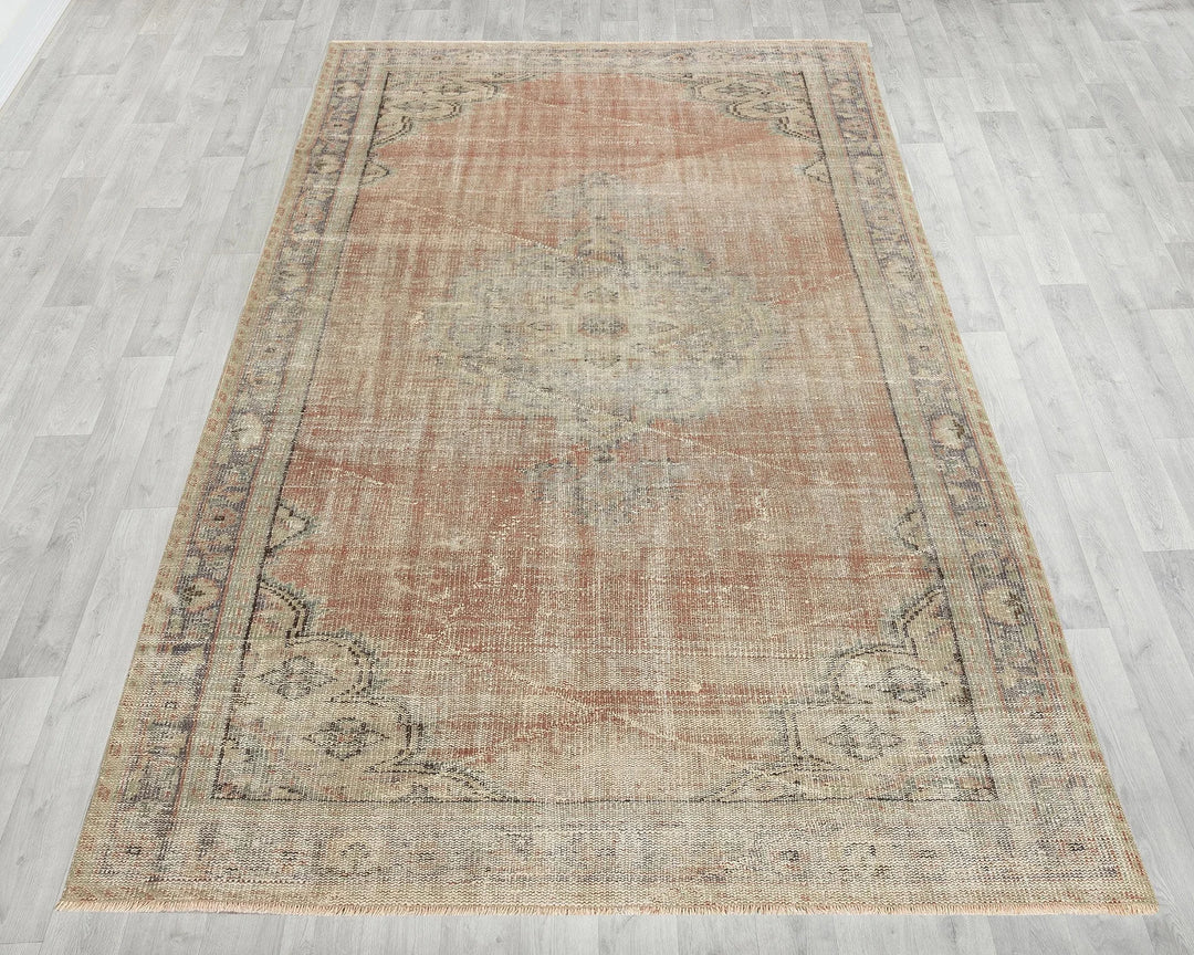 Multicolor Turkish Oushak Rug 5' 4" x 8' 5" Hand-Knotted | No. VR93101