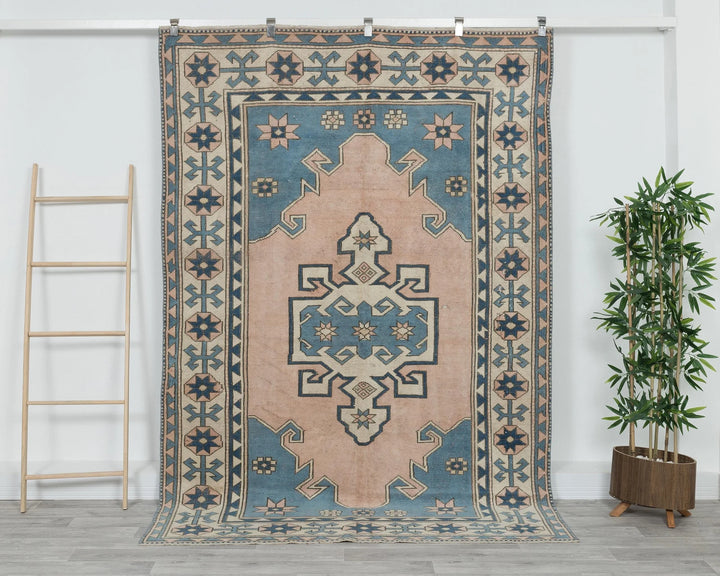 Multicolor Turkish Oushak Rug 8' 2" x 5' 7" Hand-Knotted | No. VR93235