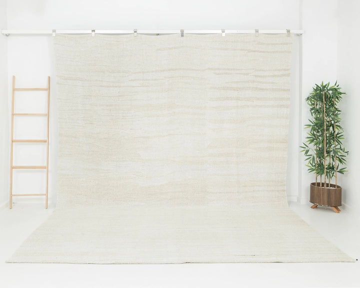 Ivory Turkish Kilim Rug 8'10" x 11'4" Flat-Weave | No. VR93237