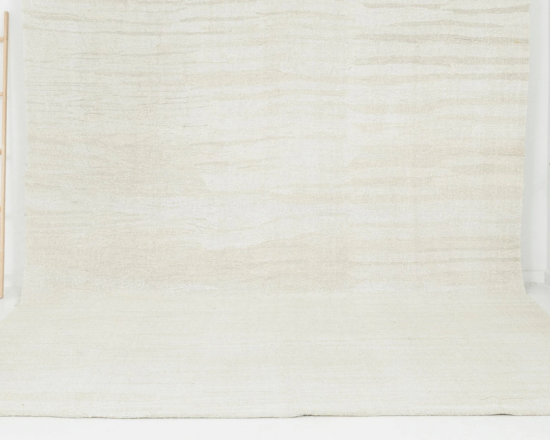 Ivory Turkish Kilim Rug 8'10" x 11'4" Flat-Weave | No. VR93237