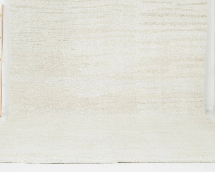 Ivory Turkish Kilim Rug 8'10" x 11'4" Flat-Weave | No. VR93237