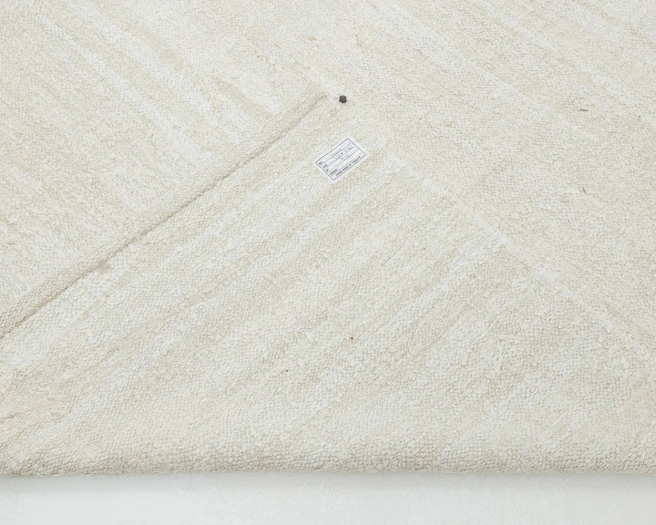 Ivory Turkish Kilim Rug 8'10" x 11'4" Flat-Weave | No. VR93237