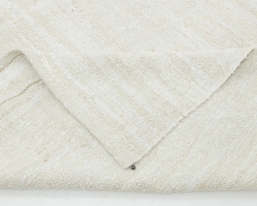 Ivory Turkish Kilim Rug 8'10" x 11'4" Flat-Weave | No. VR93237