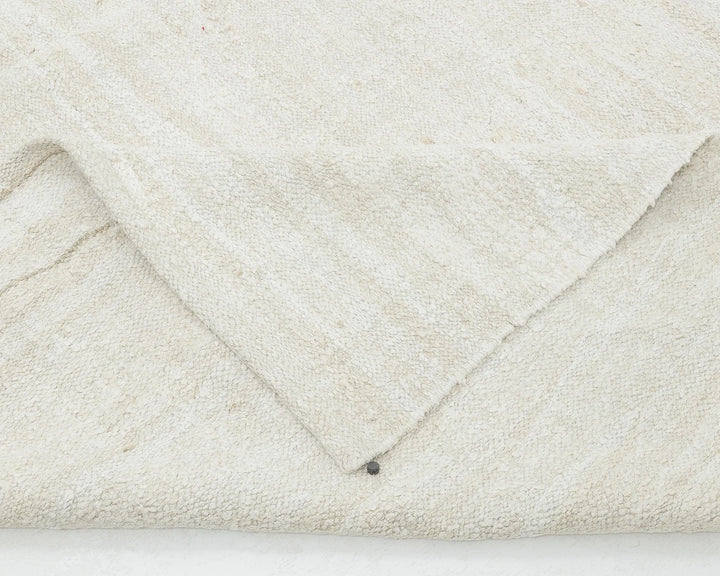 Ivory Turkish Kilim Rug 8'10" x 11'4" Flat-Weave | No. VR93237