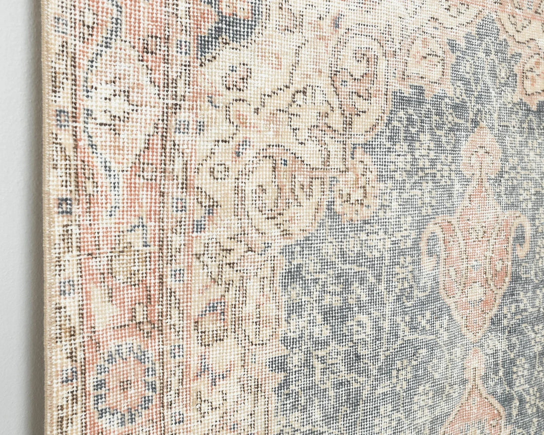 Blue Turkish Oushak Rug 3' 8" x 6' 10" Hand-Knotted | No. VR93331