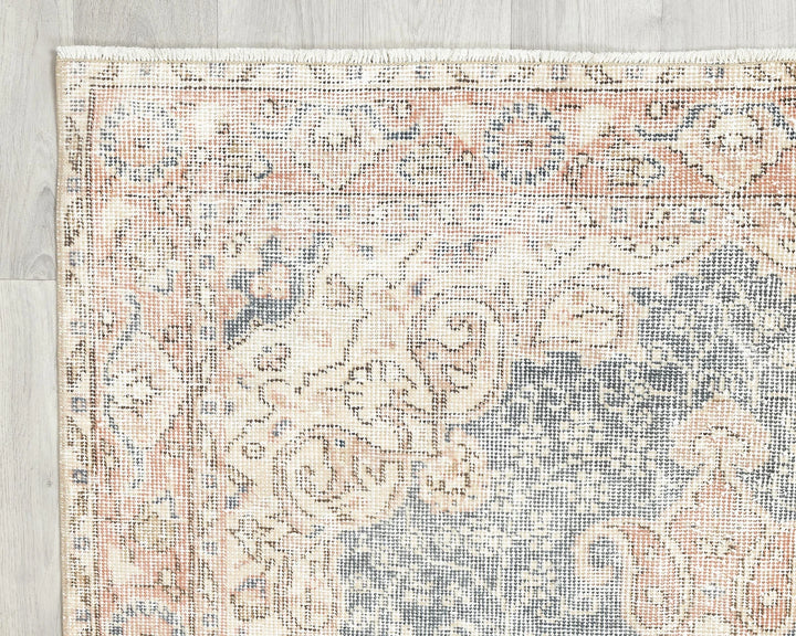 Blue Turkish Oushak Rug 3' 8" x 6' 10" Hand-Knotted | No. VR93331