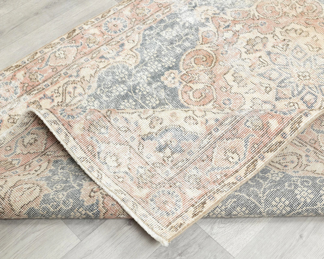 Blue Turkish Oushak Rug 3' 8" x 6' 10" Hand-Knotted | No. VR93331