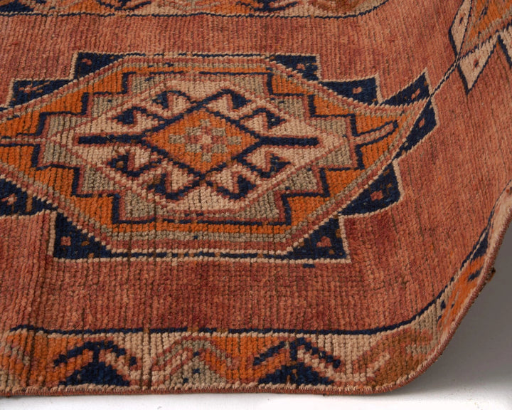 Multicolor Turkish Oushak Rug 3' 2" x 11' 8" Hand-Knotted | No. VR93779