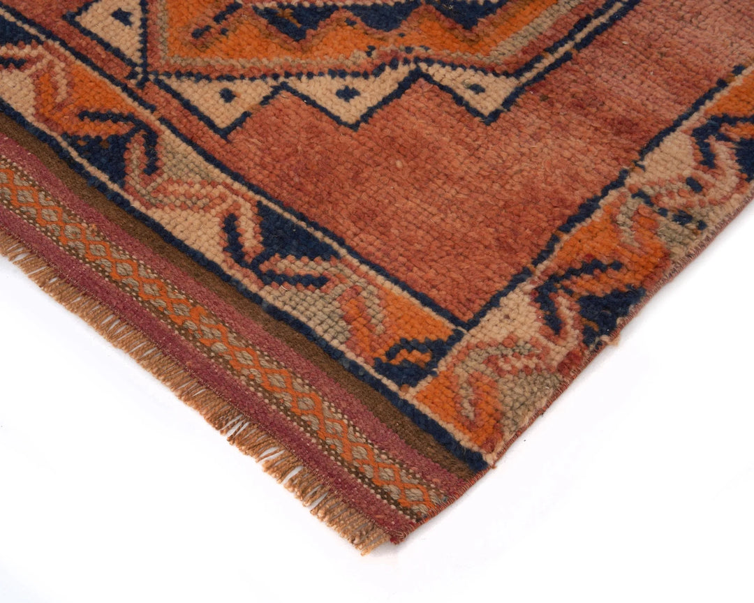 Multicolor Turkish Oushak Rug 3' 2" x 11' 8" Hand-Knotted | No. VR93779