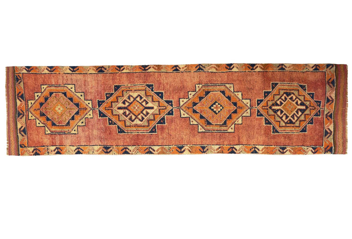 Multicolor Turkish Oushak Rug 3' 2" x 11' 8" Hand-Knotted | No. VR93779