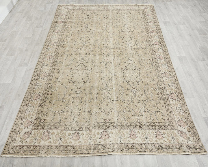 Multicolor Turkish Oushak Rug 6'3" x 10'2" Hand-Knotted | No. VR93810