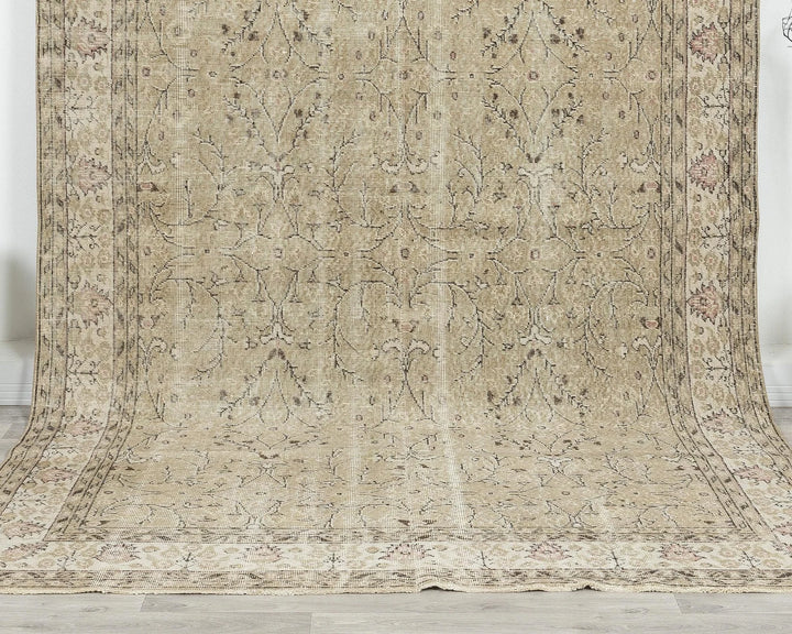 Multicolor Turkish Oushak Rug 6'3" x 10'2" Hand-Knotted | No. VR93810
