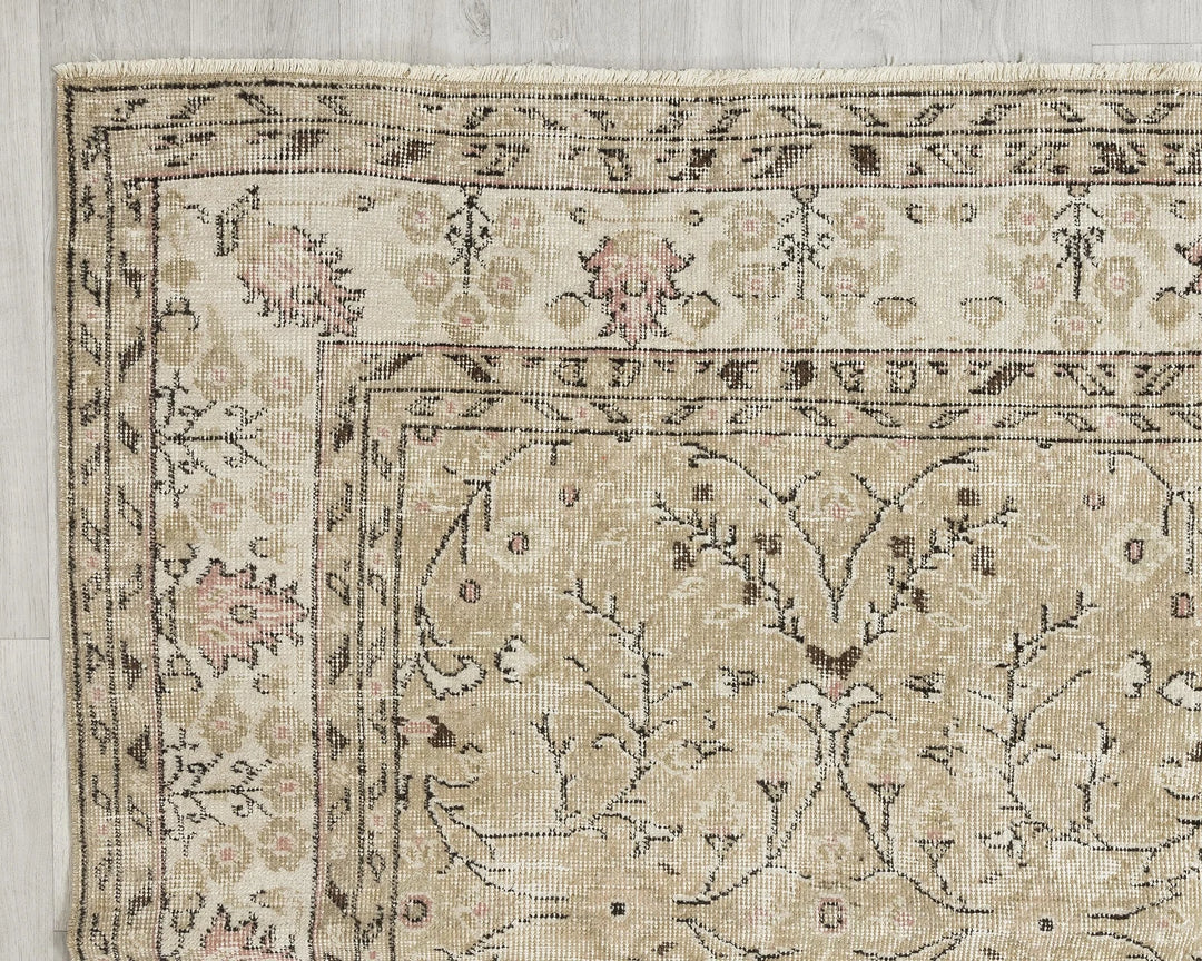 Multicolor Turkish Oushak Rug 6'3" x 10'2" Hand-Knotted | No. VR93810