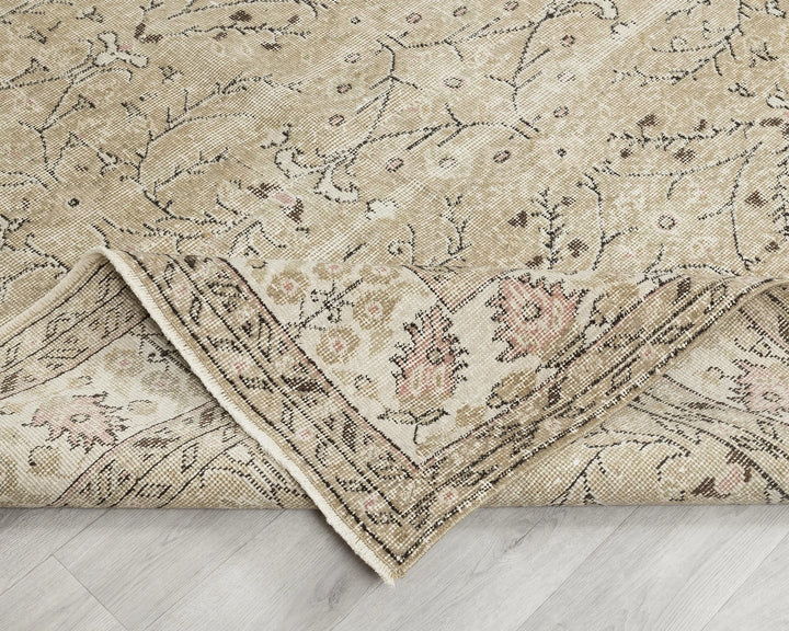 Multicolor Turkish Oushak Rug 6'3" x 10'2" Hand-Knotted | No. VR93810
