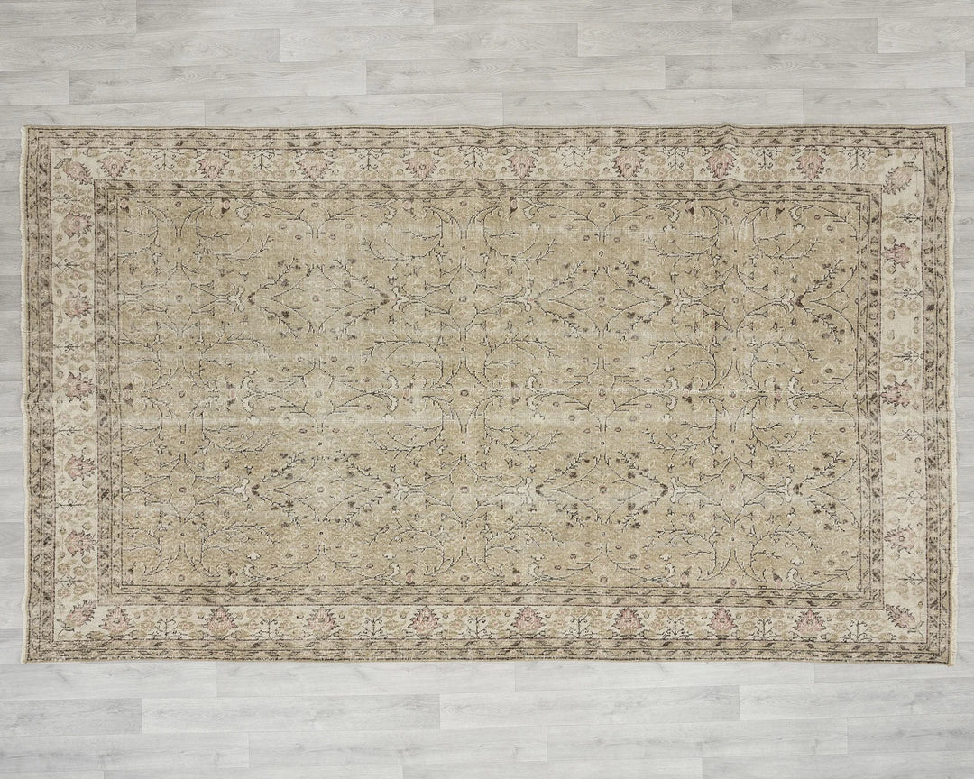 Multicolor Turkish Oushak Rug 6'3" x 10'2" Hand-Knotted | No. VR93810