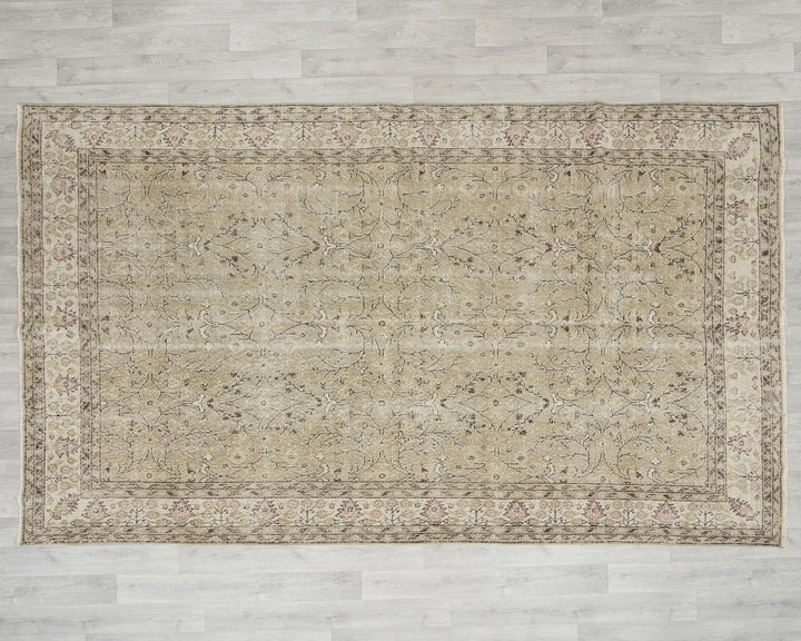 Multicolor Turkish Oushak Rug 6'3" x 10'2" Hand-Knotted | No. VR93810