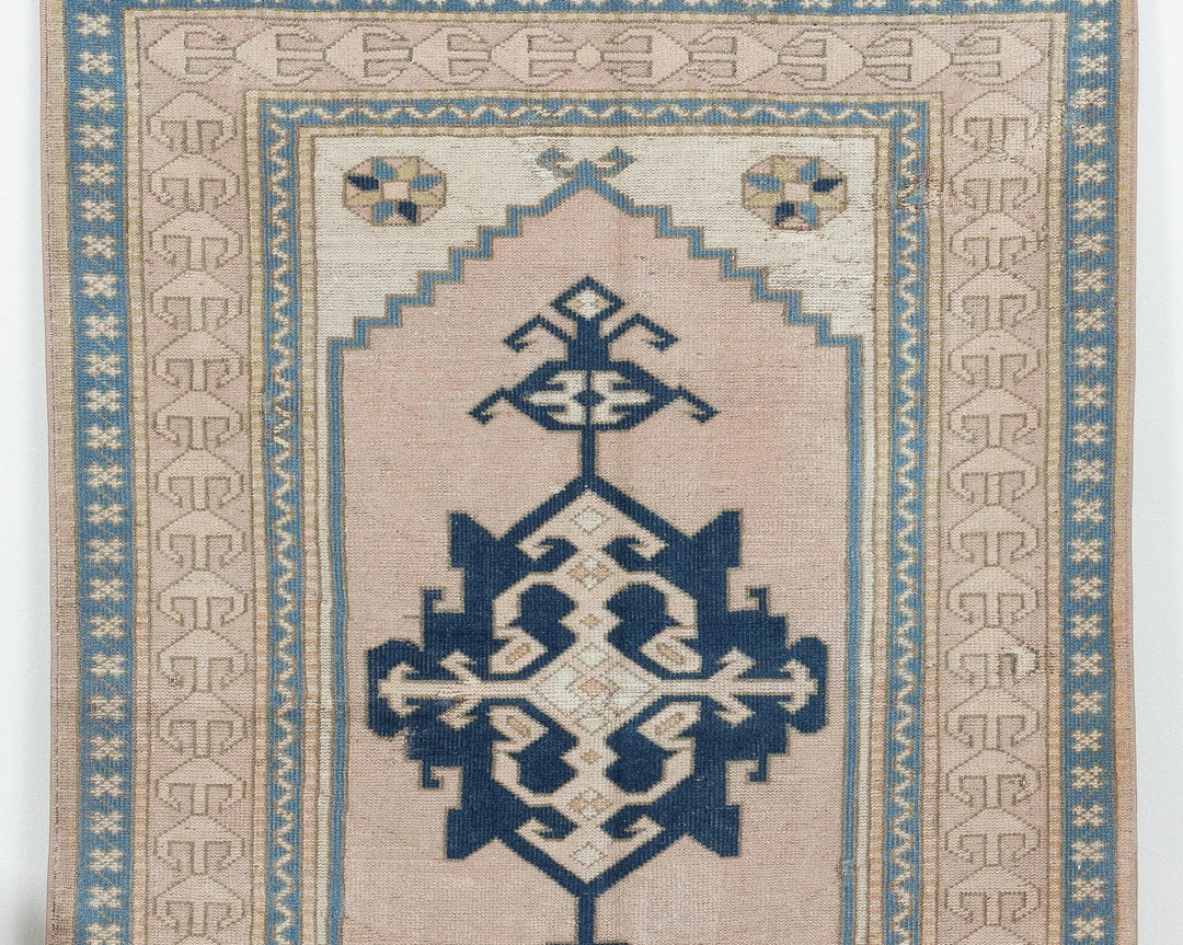 Beige Turkish Oushak Rug 4' 1" x 6' 1" Hand-Knotted | No. VR93814