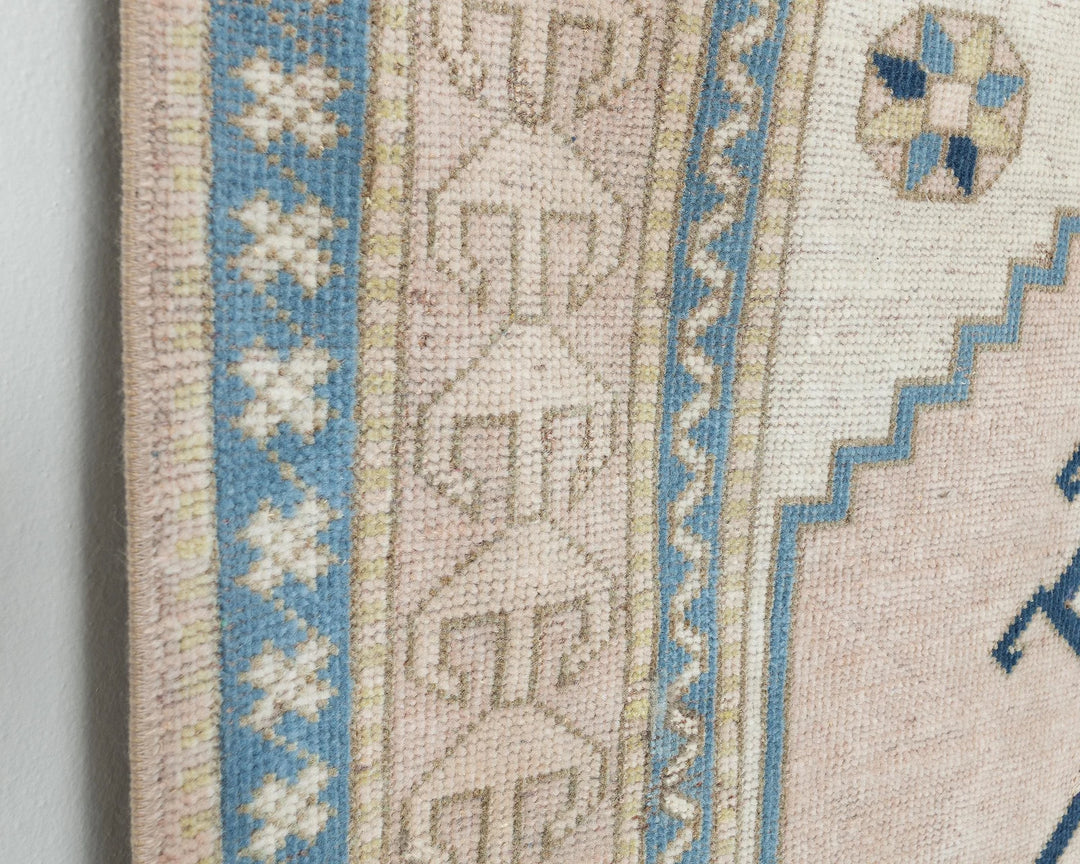 Beige Turkish Oushak Rug 4' 1" x 6' 1" Hand-Knotted | No. VR93814