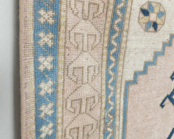Beige Turkish Oushak Rug 4' 1" x 6' 1" Hand-Knotted | No. VR93814