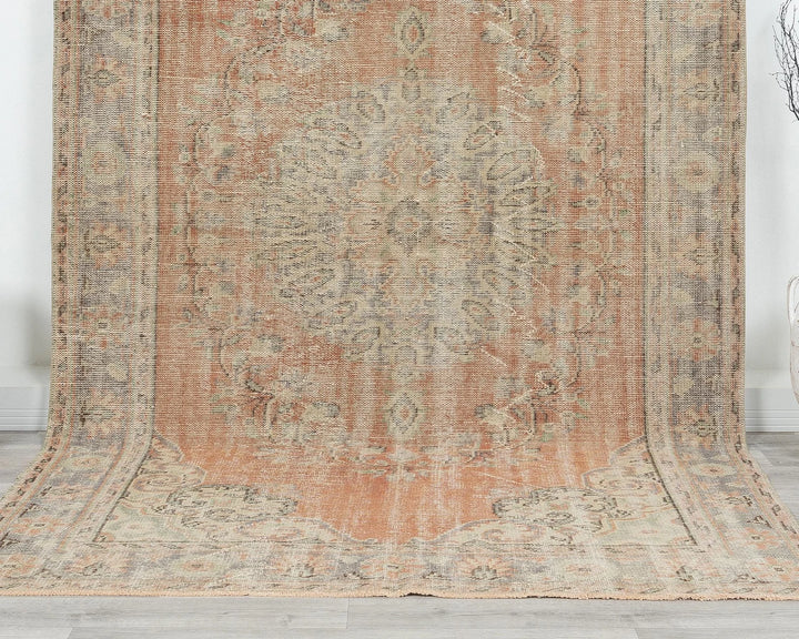 Multicolor Turkish Oushak Rug 5' 11" x 9' 7" Hand-Knotted | No. VR93882