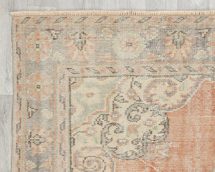 Multicolor Turkish Oushak Rug 5' 11" x 9' 7" Hand-Knotted | No. VR93882