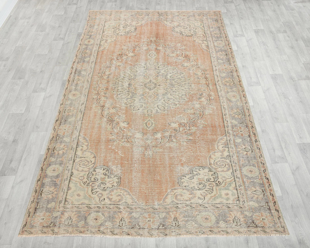 Multicolor Turkish Oushak Rug 5' 11" x 9' 7" Hand-Knotted | No. VR93882