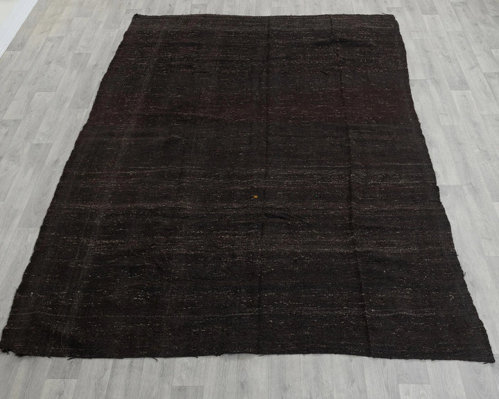 Brown Kilim Rug 6' 7" x 9' 2" | No. VR93904