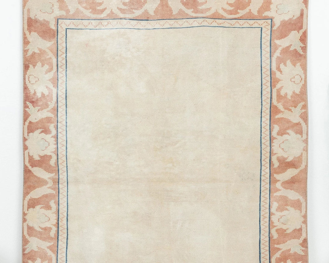 Multicolor Turkish Oushak Rug 4' x 5' 5" Hand-Knotted | No. VR93995
