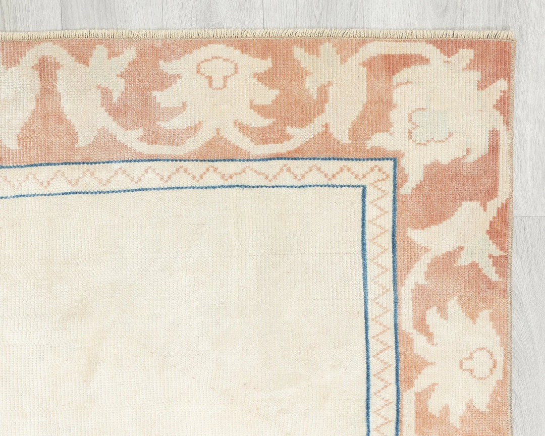 Multicolor Turkish Oushak Rug 4' x 5' 5" Hand-Knotted | No. VR93995