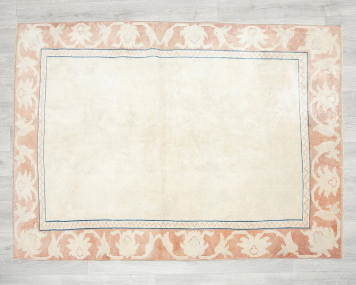 Multicolor Turkish Oushak Rug 4' x 5' 5" Hand-Knotted | No. VR93995
