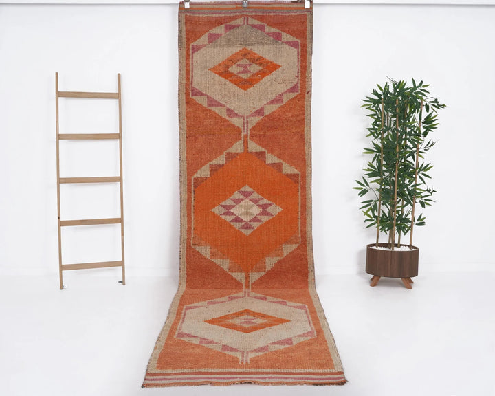 Multicolor Turkish Oushak Rug 3' x 10' 10" Hand-Knotted | No. VR94041