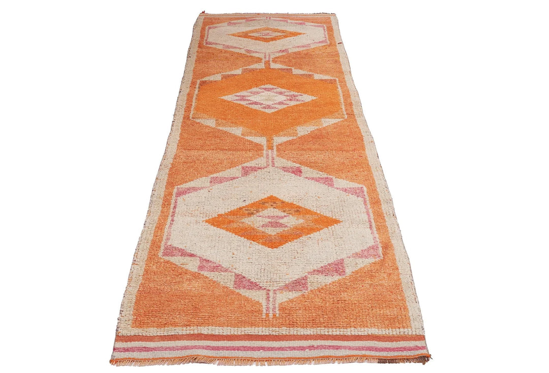 Multicolor Turkish Oushak Rug 3' x 10' 10" Hand-Knotted | No. VR94041