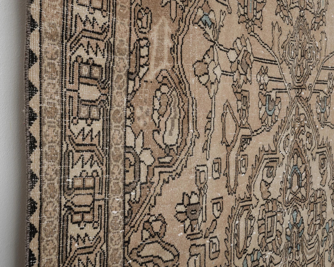 Multicolor Turkish Oushak Rug 6'6" x 10' Hand-Knotted close-up