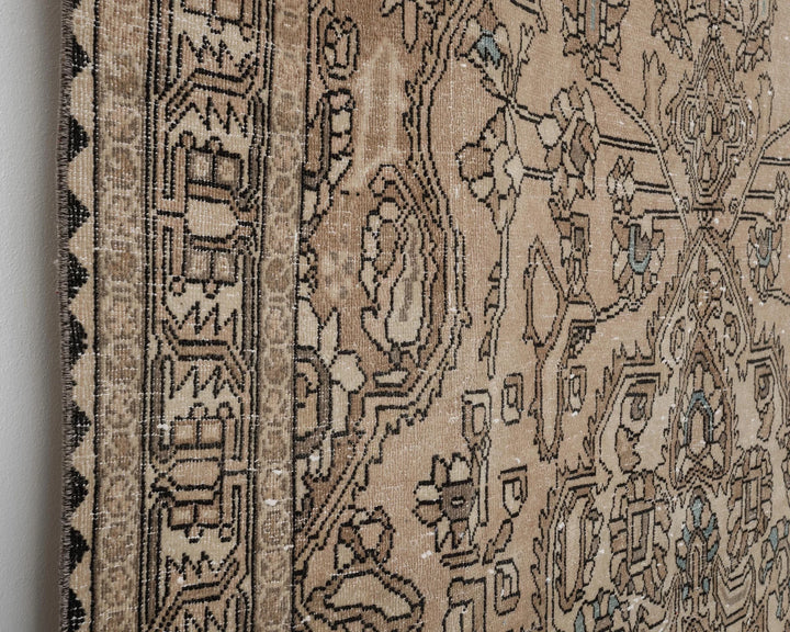 Multicolor Turkish Oushak Rug 6'6" x 10' Hand-Knotted close-up