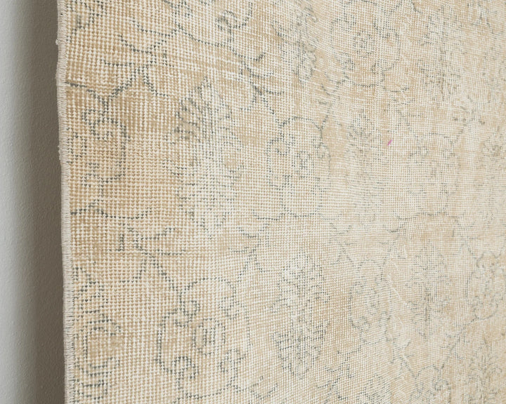 Beige Turkish Oushak Rug 7'2" x 10'7" Hand-Knotted | No. VR94229