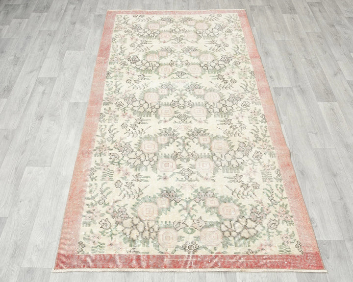 Multicolor Turkish Oushak Rug 3'7" x 6'8" Hand-Knotted | No. VR94436