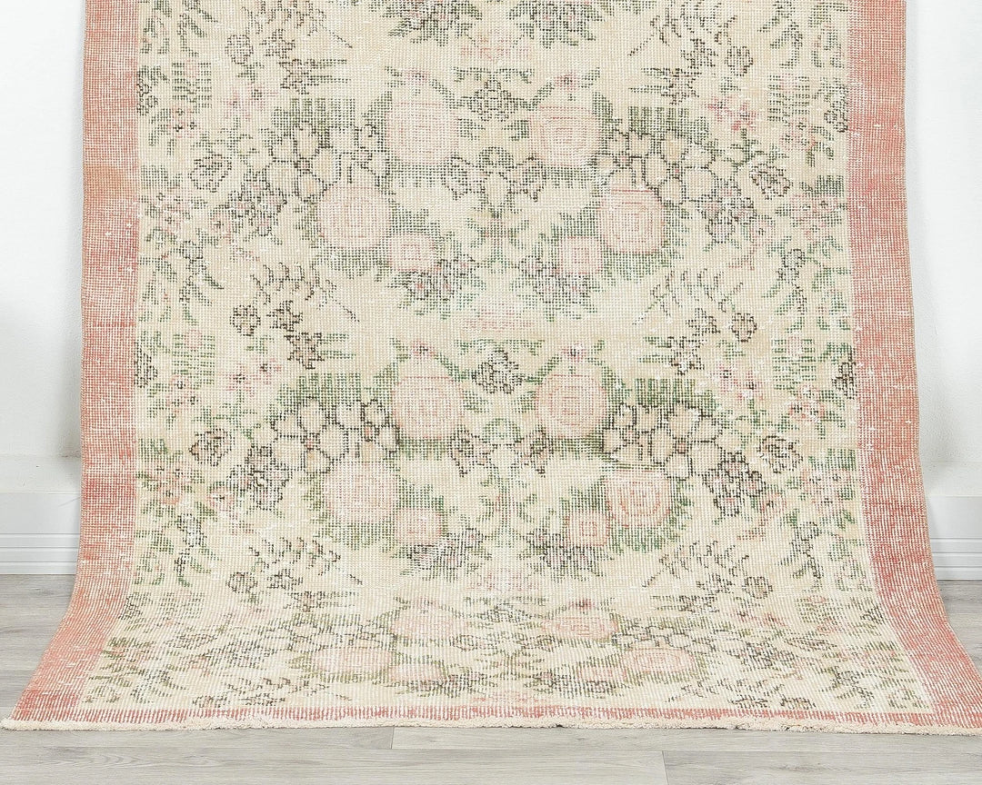 Multicolor Turkish Oushak Rug 3'7" x 6'8" Hand-Knotted | No. VR94436